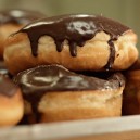 Homemade doughnut with chocolate